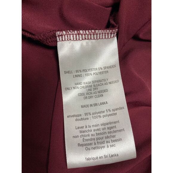 DB Studio Burgundy Spaghetti Strap Jersey Knit Maxi Evening Dress Size 4 - Picture 7 of 9